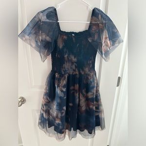 COPY - Baltic Born Tivoli Tulle Short Dress in Dark Blue